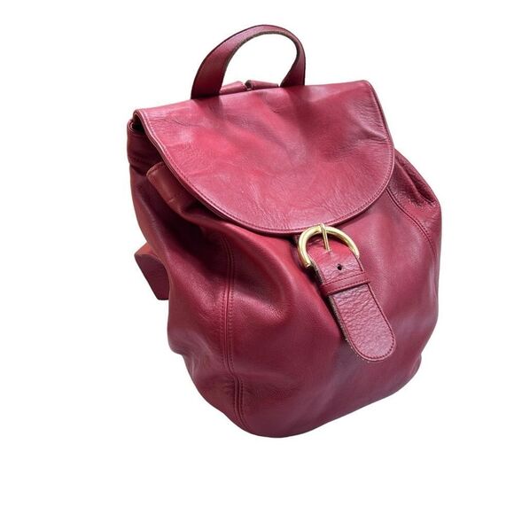 Vintage Coach Soho Back Sac 4134 Backpack Red Leather Buckle Bag - Picture 5 of 14